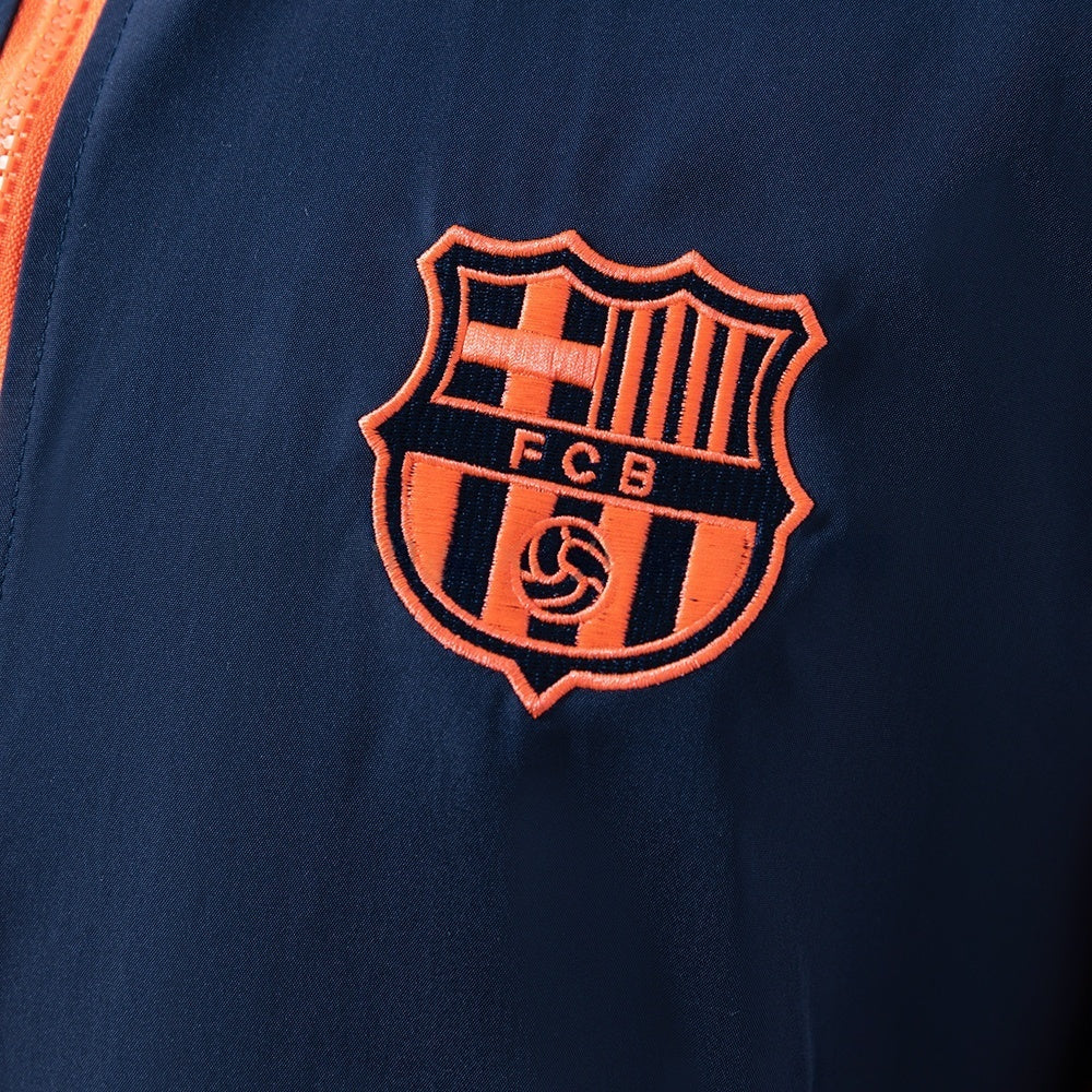 Barcelona Windbreaker 2025/26 Navy Blue & Orange Football product image 7