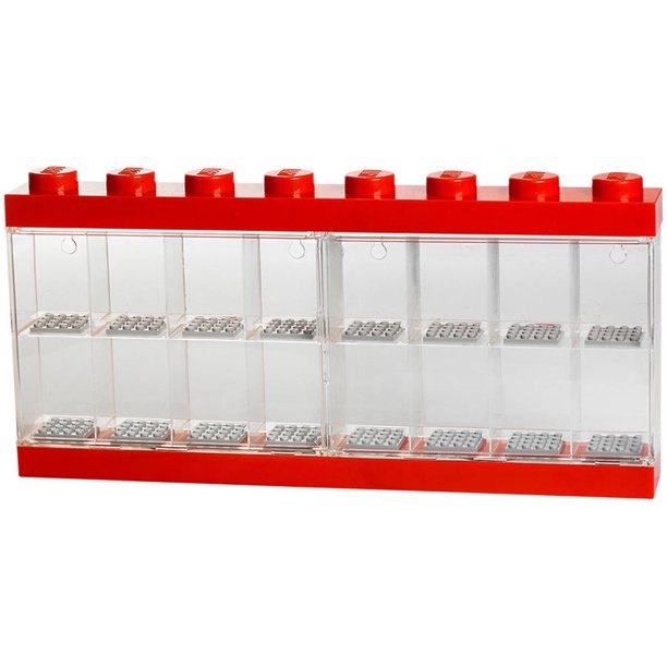 40660601 LEGO Minifigure Display Case 16 Red product image 2, provided for visual reference and product detail review