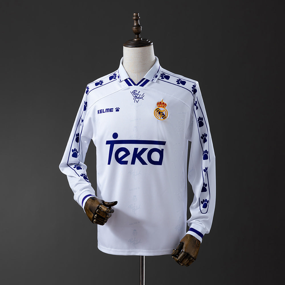 Real Madrid Jersey 1994/96 Home Retro Football Kit Long product image 1