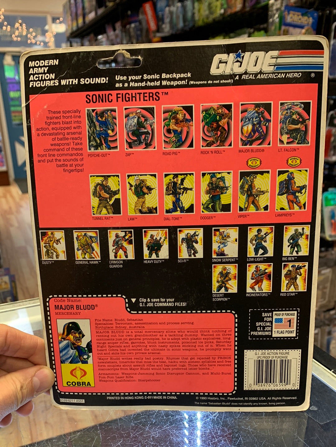 Sonic Fighters Major Bludd (Vintage GI Joe, Hasbro) Sealed product image 13, provided for visual reference and product