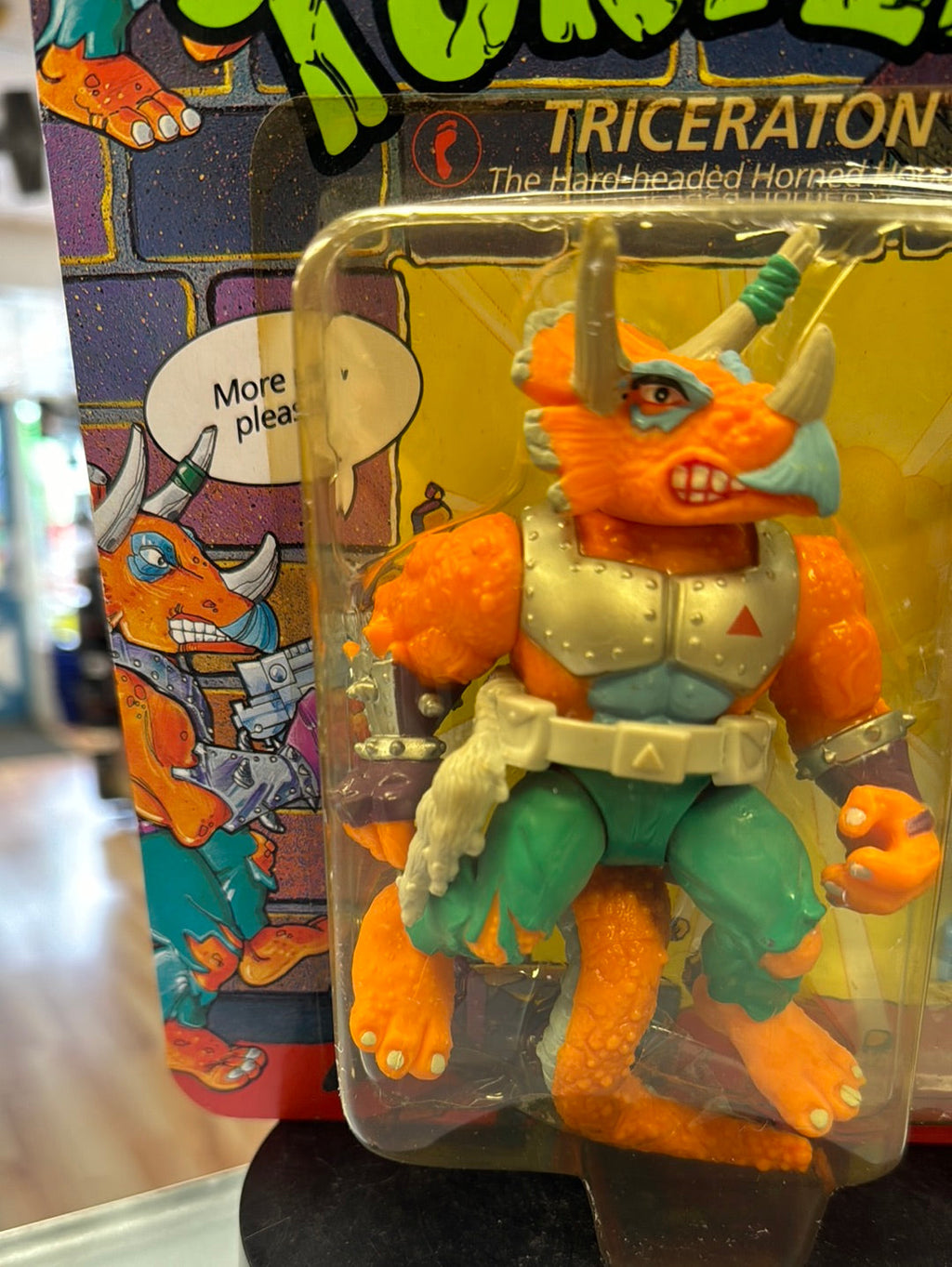 Triceraton 10030 (Vintage TMNT NInja Turtles, Playmates) Sealed product image 5, provided for visual reference and product