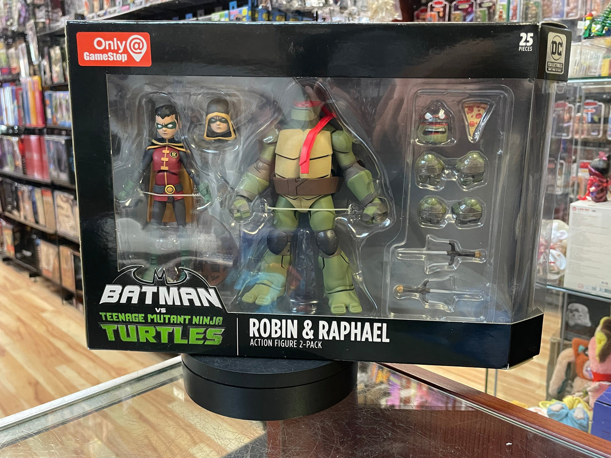 Robin & Raphael 2 Pack (Batman Vs Teenage Ninja Turtles, DC Collectibles) SEALED product image 1, provided for visual
