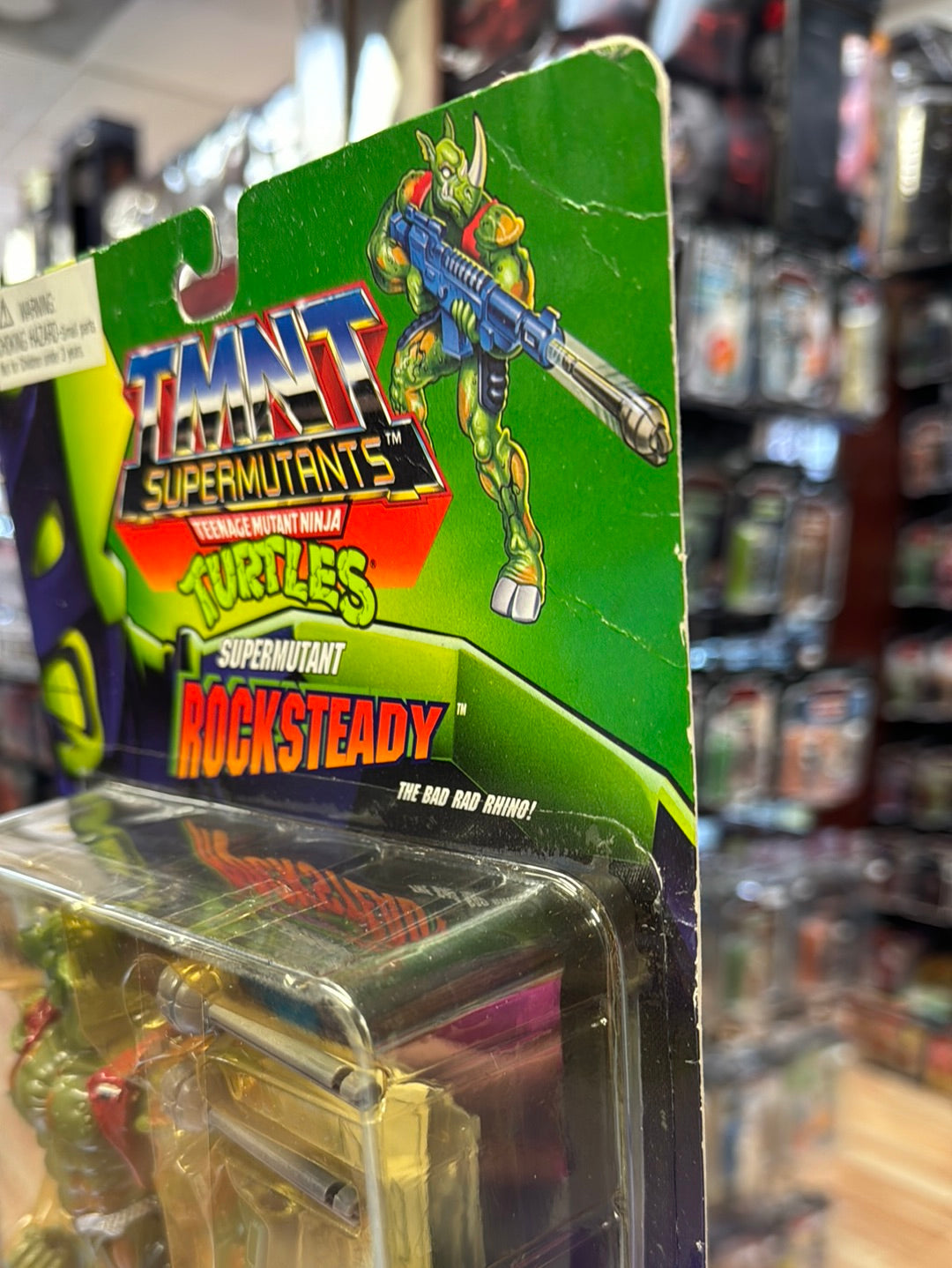 Supermutant Rocksteady 0030 (Vintage TMNT NInja Turtles, Playmates) Sealed product image 6, provided for visual reference