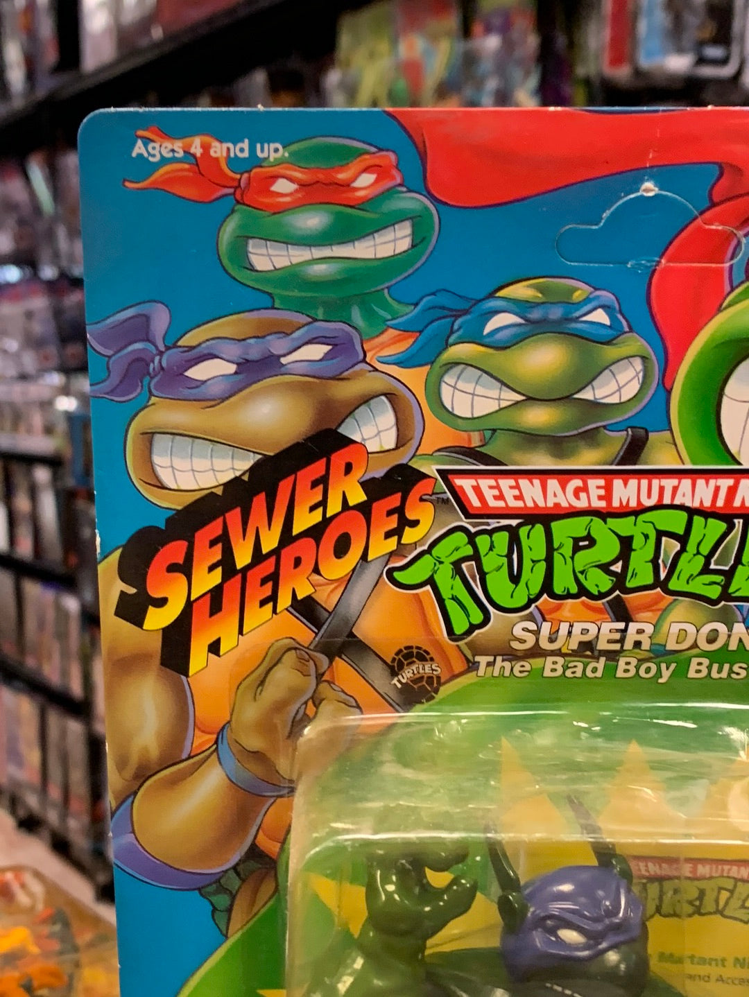 Sewer Heroes Super Don 0084 (Vintage TMNT Ninja Turtles, Playmates) Sealed product image 2, provided for visual reference