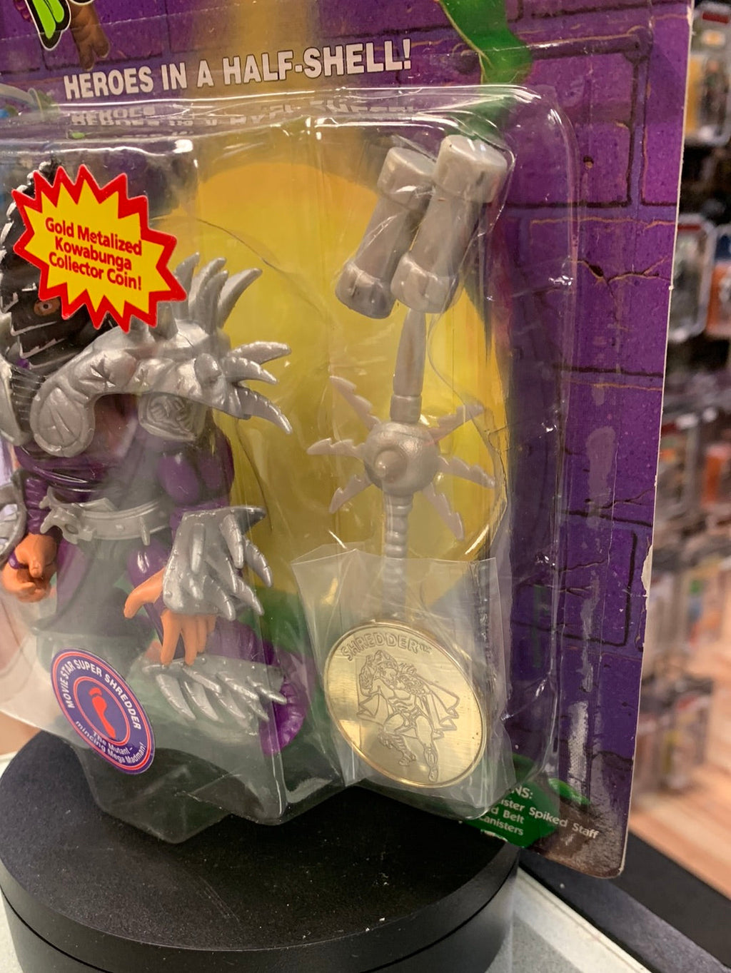 Super Shredder with Coin 0103 (Vintage TMNT Ninja Turtles, Playmates) Sealed product image 9, provided for visual reference