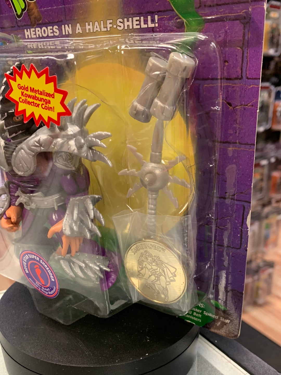 Super Shredder with Coin 0103 (Vintage TMNT Ninja Turtles, Playmates) Sealed product image 9, provided for visual reference