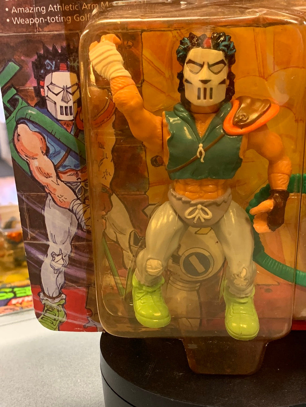 Caset Jones 19 Back 0085 (Vintage TMNT Ninja Turtles, Playmates) Sealed product image 6, provided for visual reference and