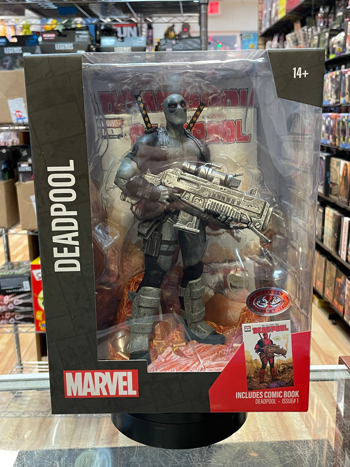 Deadpool 1/6 Statue -Platinum- (Marvel, McFarlane) **SEALED** product image 1, provided for visual reference and product