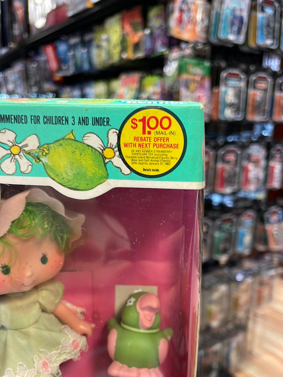 Limon Chiffon with Parfait Parrot (Vintage Strawberry Shortcake, Kenner) Open Box product image 3, provided for visual