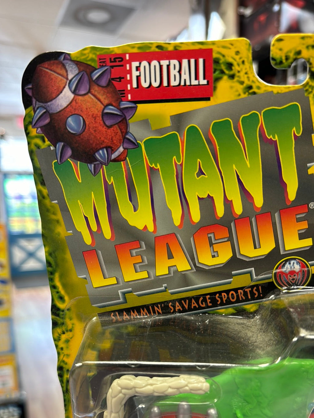 Razor Kidd with Tail Whippin Kicks (Vintage Mutant League, Galoob) Sealed product image 2, provided for visual reference and