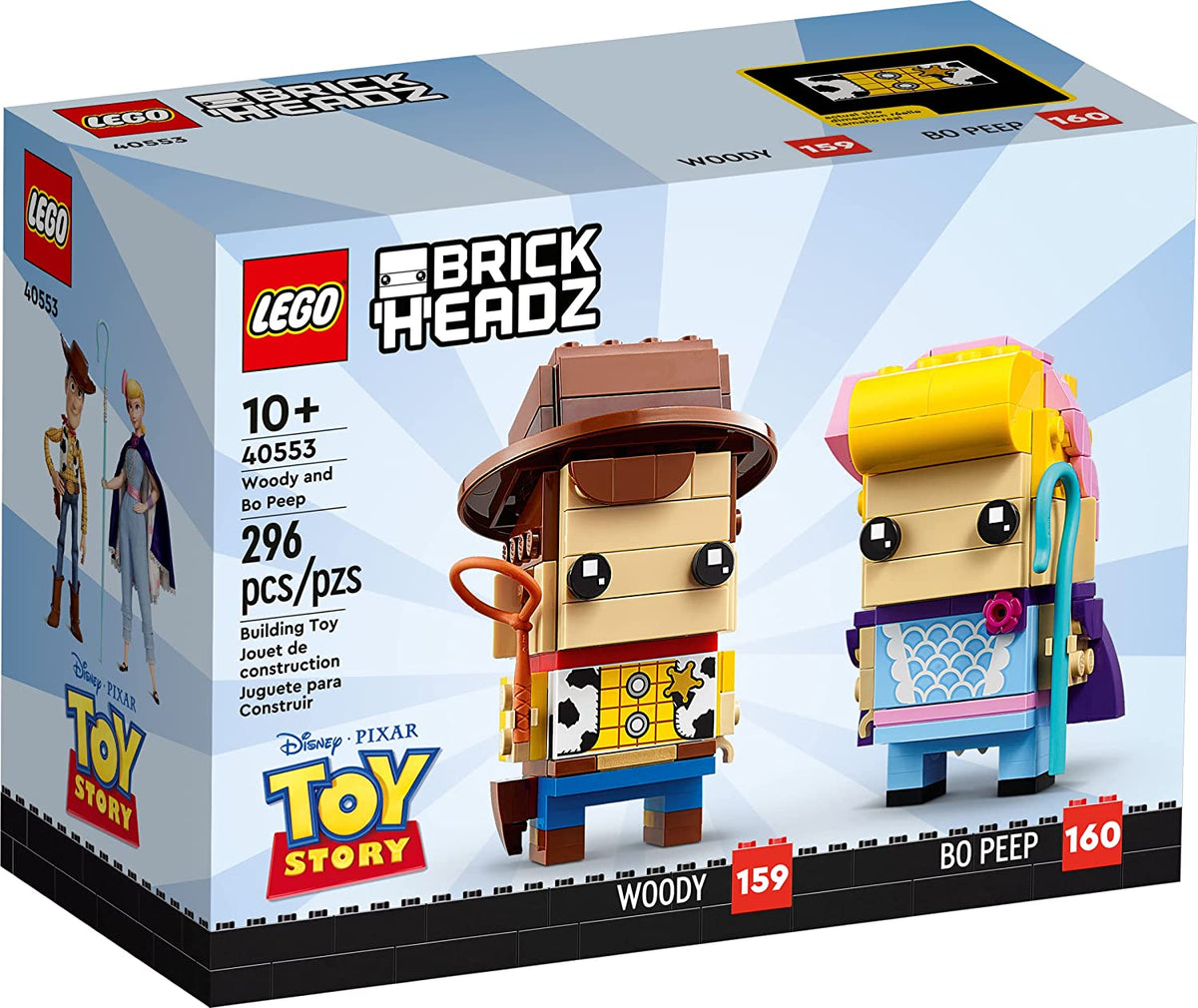 40553 BrickHeadz Woody and Bo Peep - Toy Story product image 1, provided for visual reference and product detail review