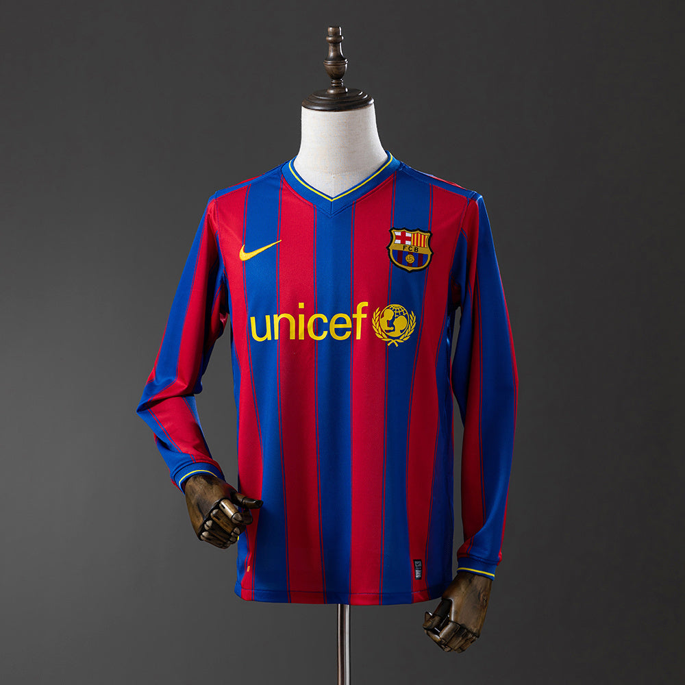 Barcelona Jersey 2009-10 Home Retro Kit Long Sleeves product image 1