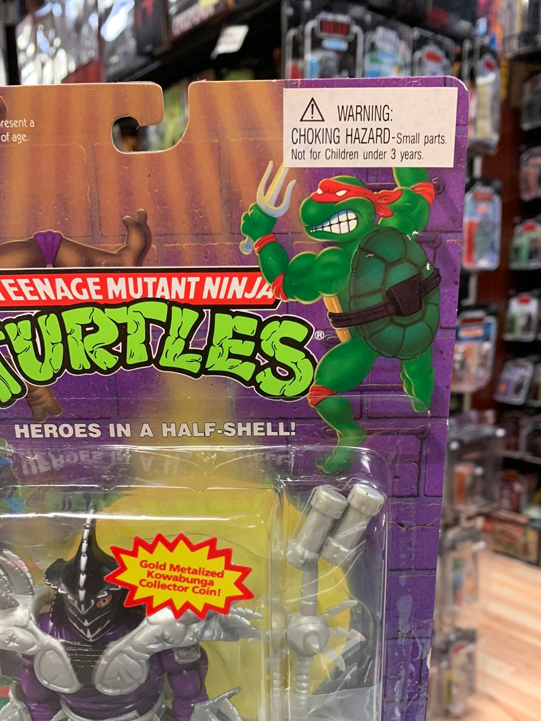 Super Shredder with Coin 0103 (Vintage TMNT Ninja Turtles, Playmates) Sealed product image 3, provided for visual reference