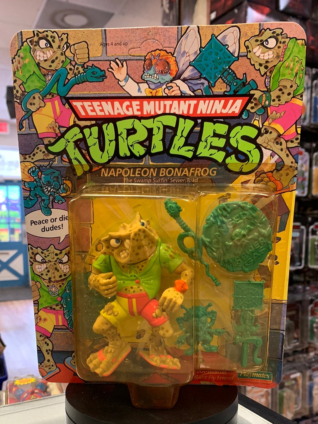 Napoleon Bonafrog 0090 (Vintage TMNT Ninja Turtles, Playmates) Sealed product image 1, provided for visual reference and