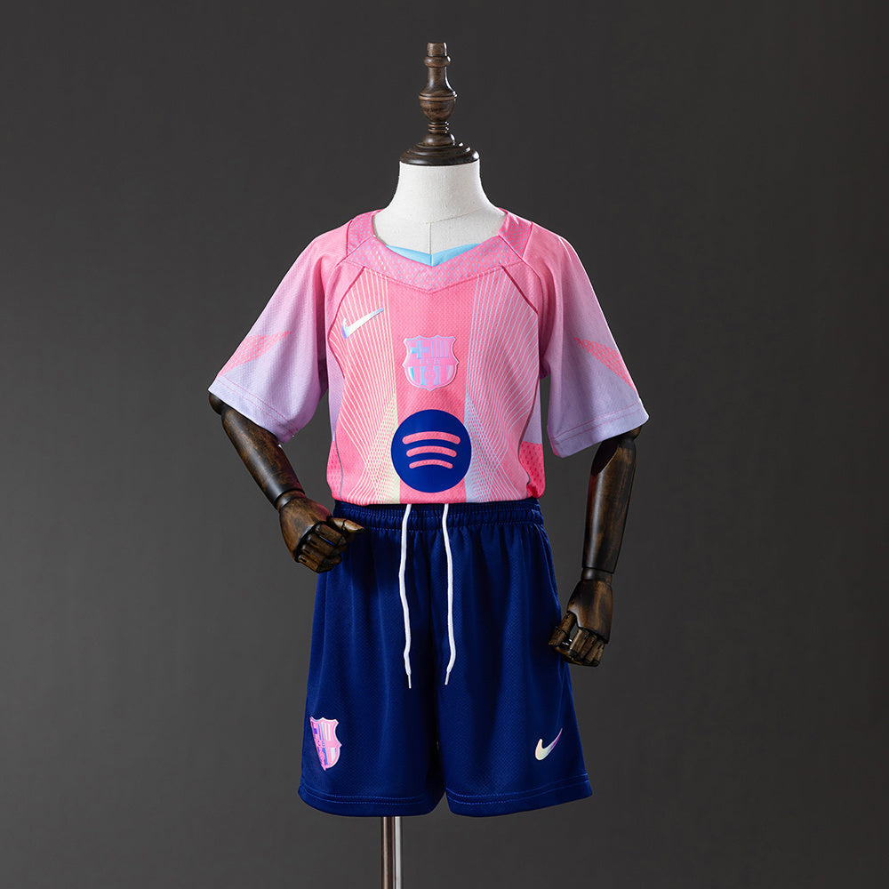 Kids Barcelona Jersey 25/26 Pink Special Football Kit product image 1