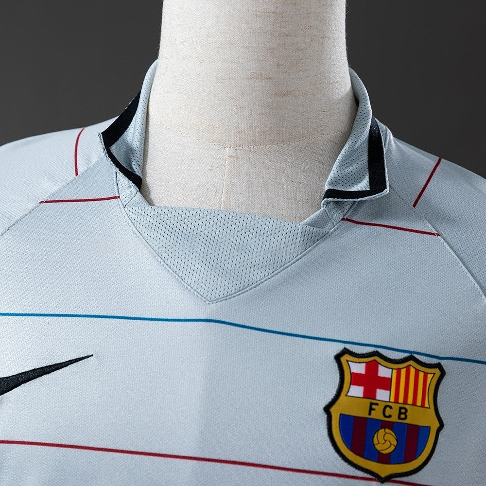 Barcelona Jersey 2003-04 Away Retro Football Kit Long product image 6