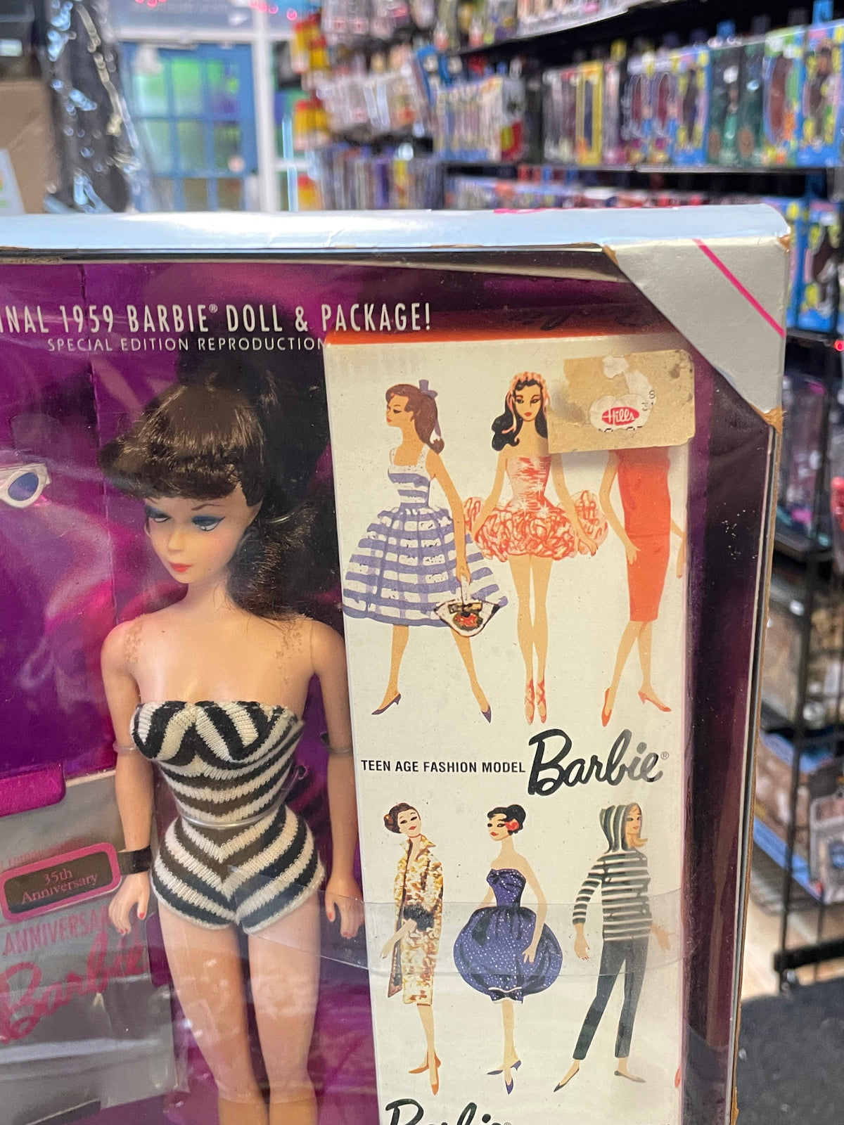 Brunette Barbie 35th #11782 (Vintage Barbie, Mattel) **SEALED** product image 6, provided for visual reference and product