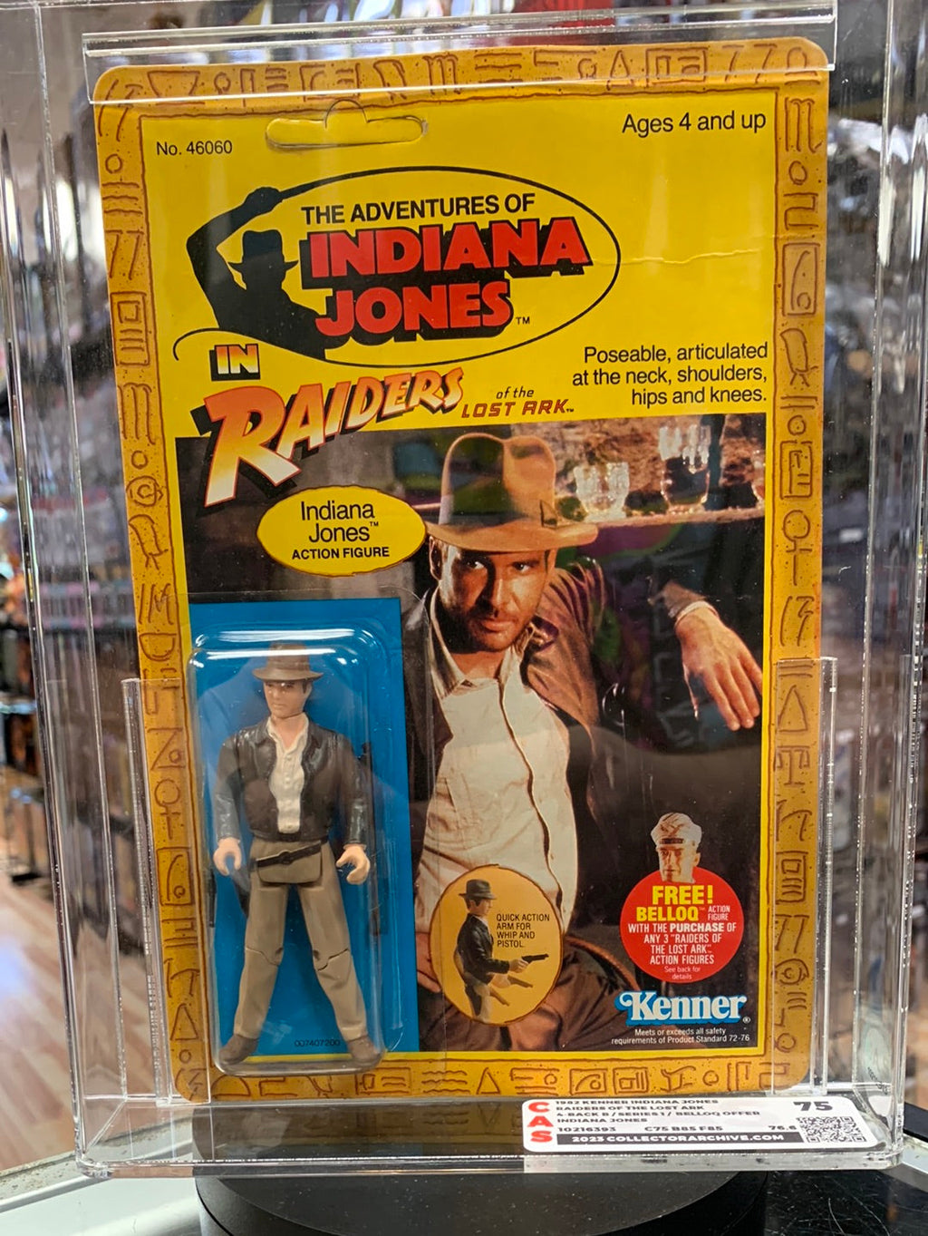 Indiana Jones 4 Back (Indiana Jones ROTA Vintage Kenner) CAS GRADE 75 product image 7, provided for visual reference and