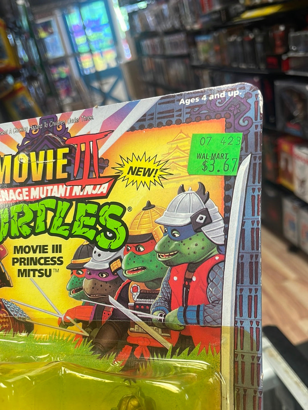 Movie III Princess Mitsu 7423 (Vintage TMNT Ninja Turtles, Playmates) Sealed product image 4, provided for visual reference