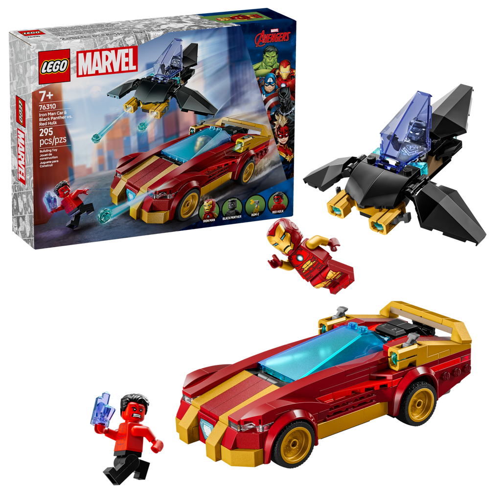76310 Iron Man Car & Black Panther vs. Red Hulk product image 1, provided for visual reference and product detail review