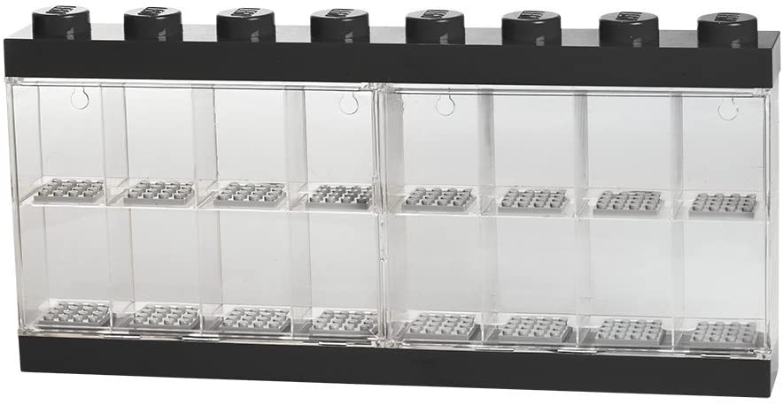 40660003 LEGO Minifigure Display Case 16 Black product image 1, provided for visual reference and product detail review