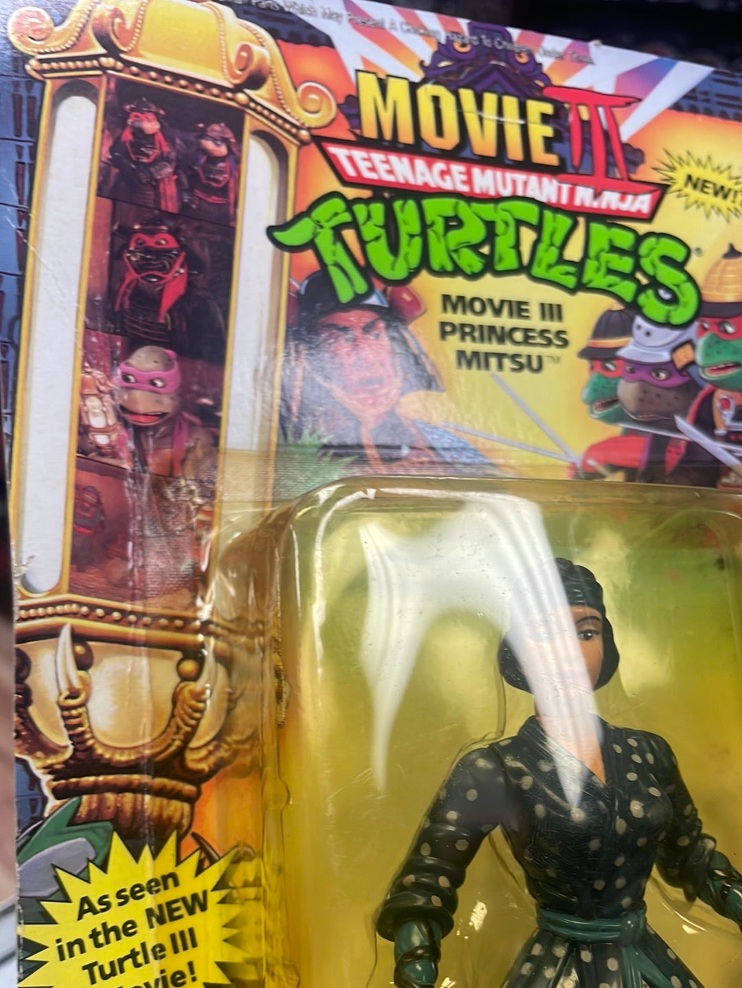 Movie III Princess Mitsu 7423 (Vintage TMNT Ninja Turtles, Playmates) Sealed product image 8, provided for visual reference