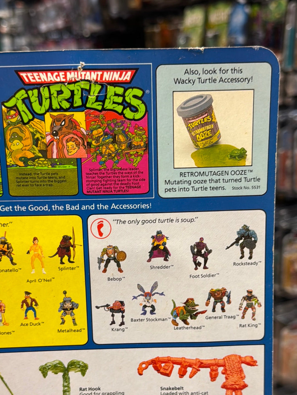 Rat King 19 Back 0121 (Vintage TMNT Ninja Turtles, Playmates) Sealed product image 11, provided for visual reference and