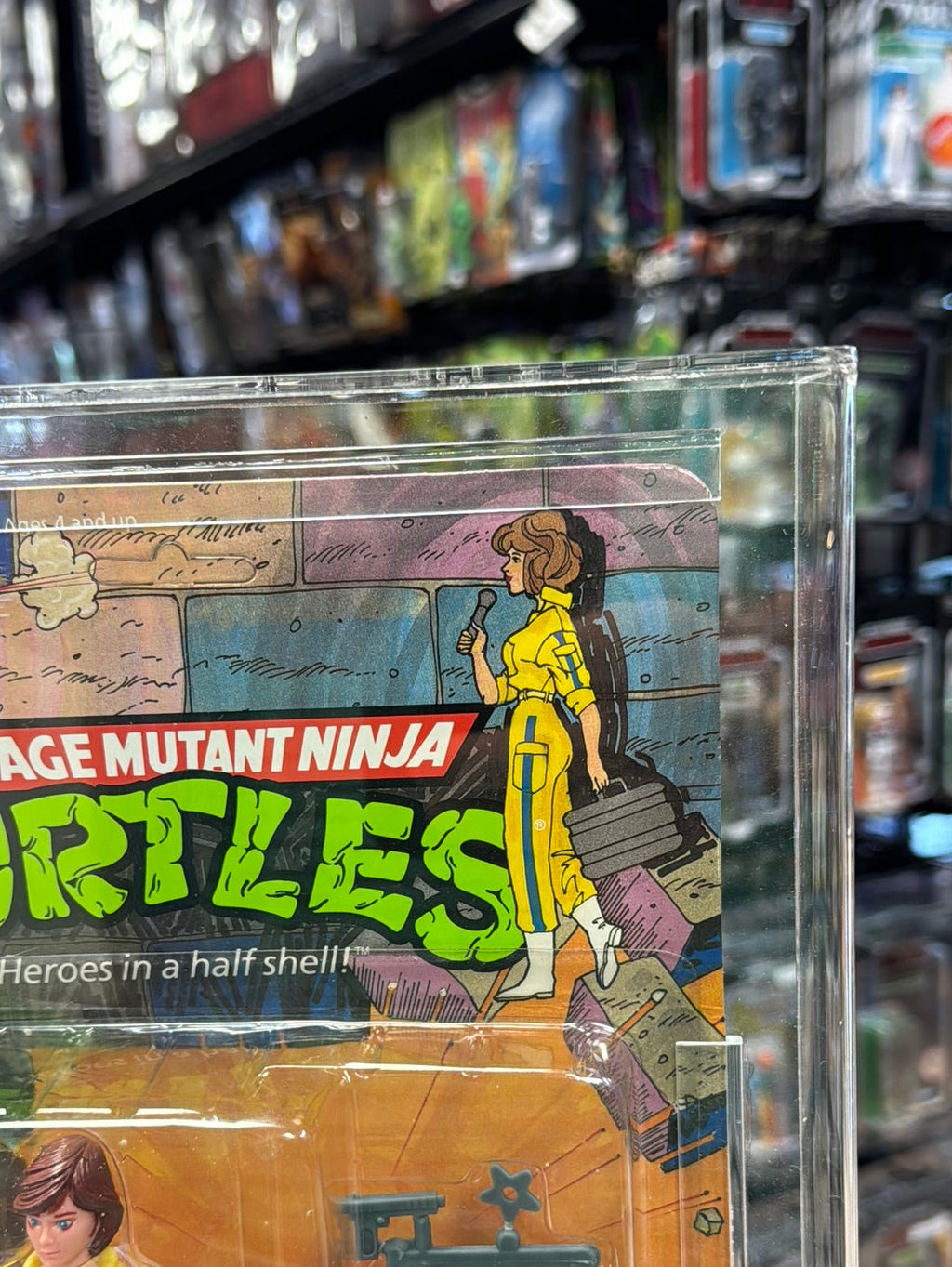 April O’Neil 10 Back No Press (Vintage TMNT Ninja Turtles, Playmates) *CAS Graded 80* product image 3, provided for visual