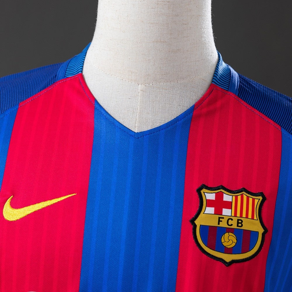 Barcelona Jersey 2016/17 Home Retro Football Kit Long product image 7