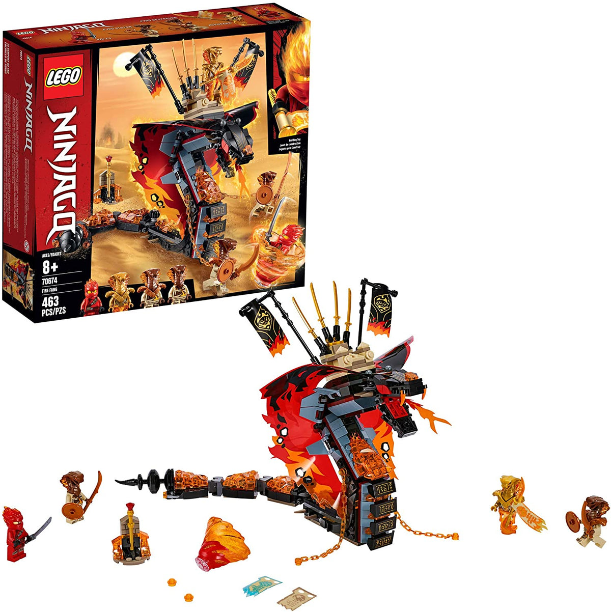 70674 Ninjago Fire Fang (Retired) (New Sealed) product image 1, provided for visual reference and product detail review