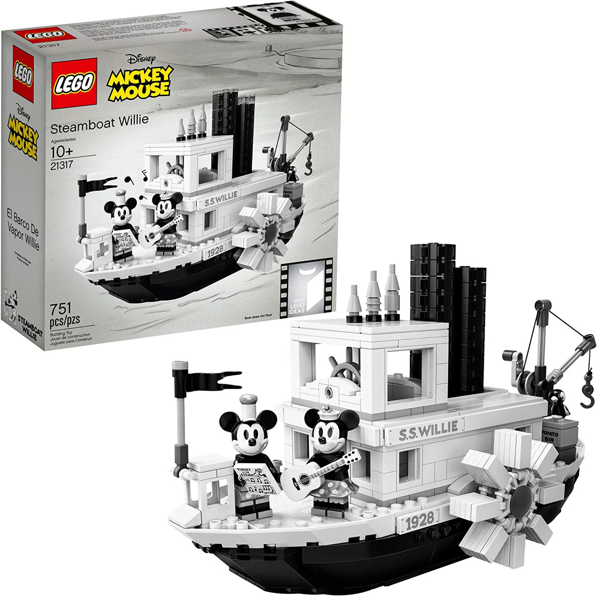 21317 Ideas Disney Steamboat Willie (Retired) (New Sealed) product image 1, provided for visual reference and product detail