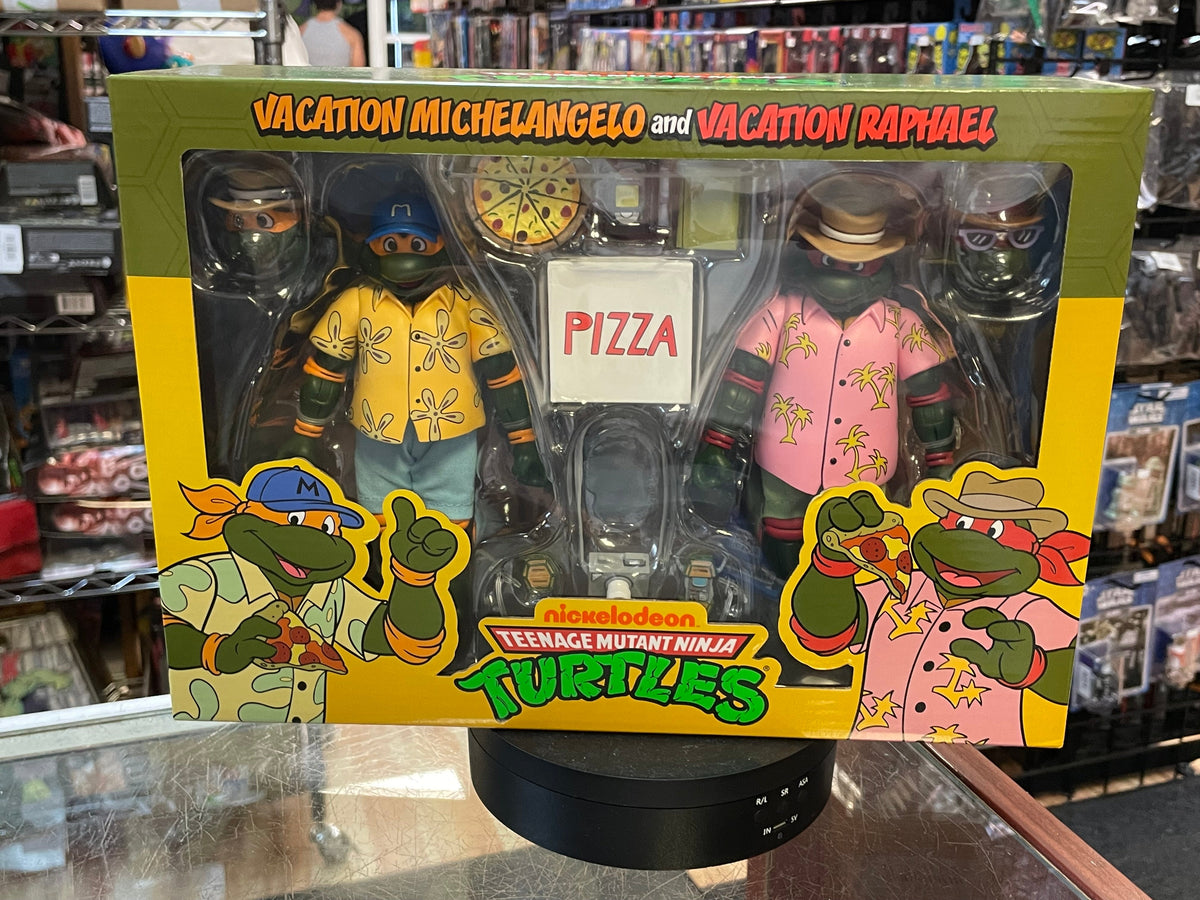 Vacation Michelangelo & Vacation Raphael (Neca, TMNT) **SEALED** product image 1, provided for visual reference and product