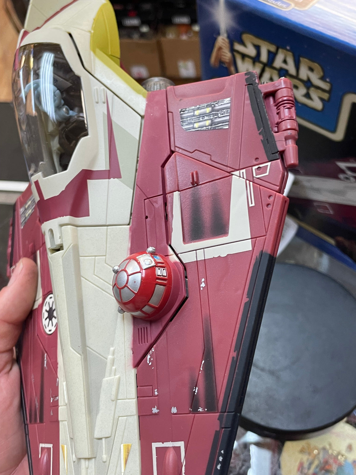 Obi Wan Jedi Starfighter (Vintage Star Wars, Hasbro) **COMPLETE** product image 7, provided for visual reference and product
