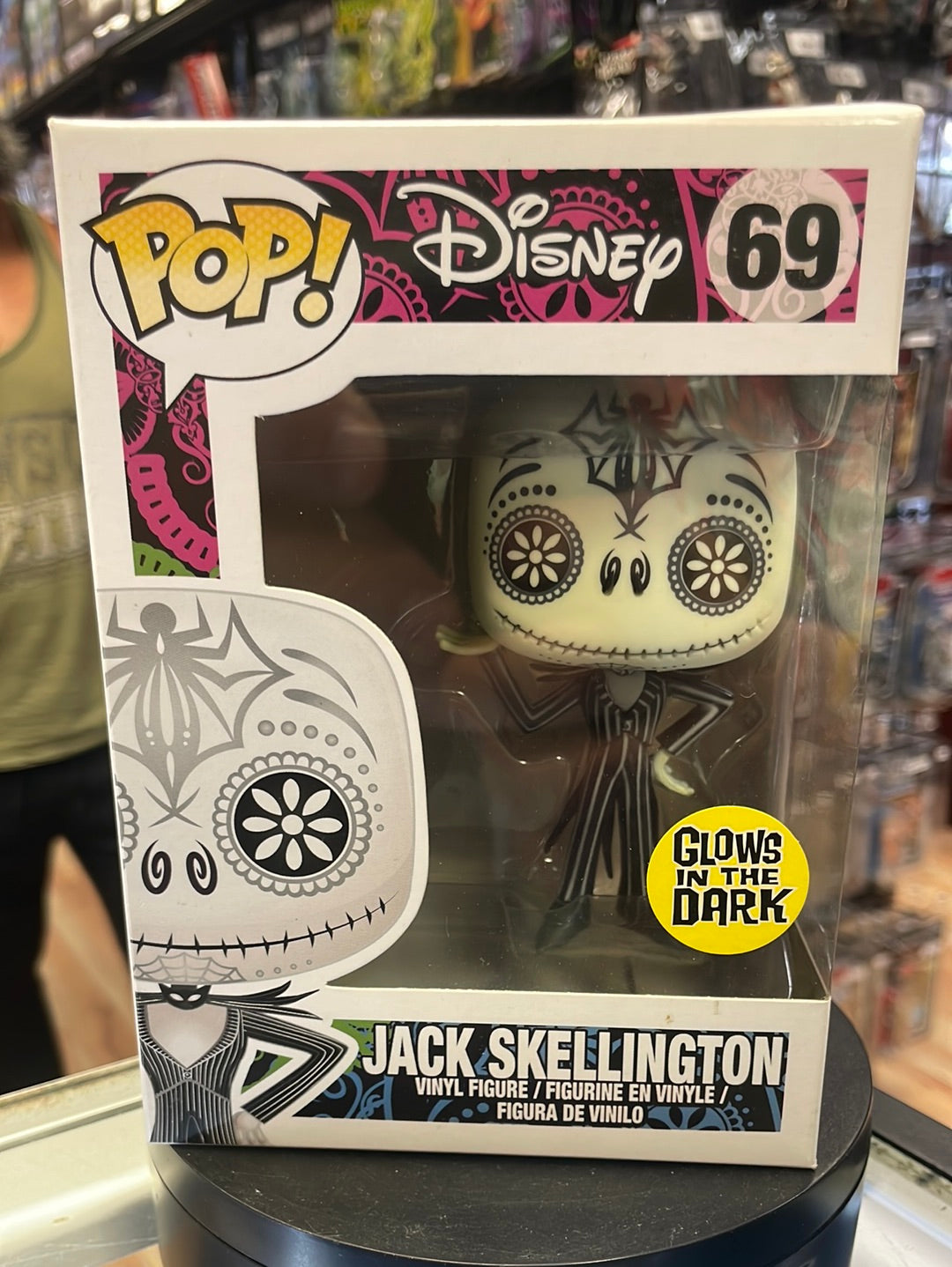 Day of the Dead Jack Skellington Large GITD 69 (Funko Pop! Disney NBC) product image 1, provided for visual reference and