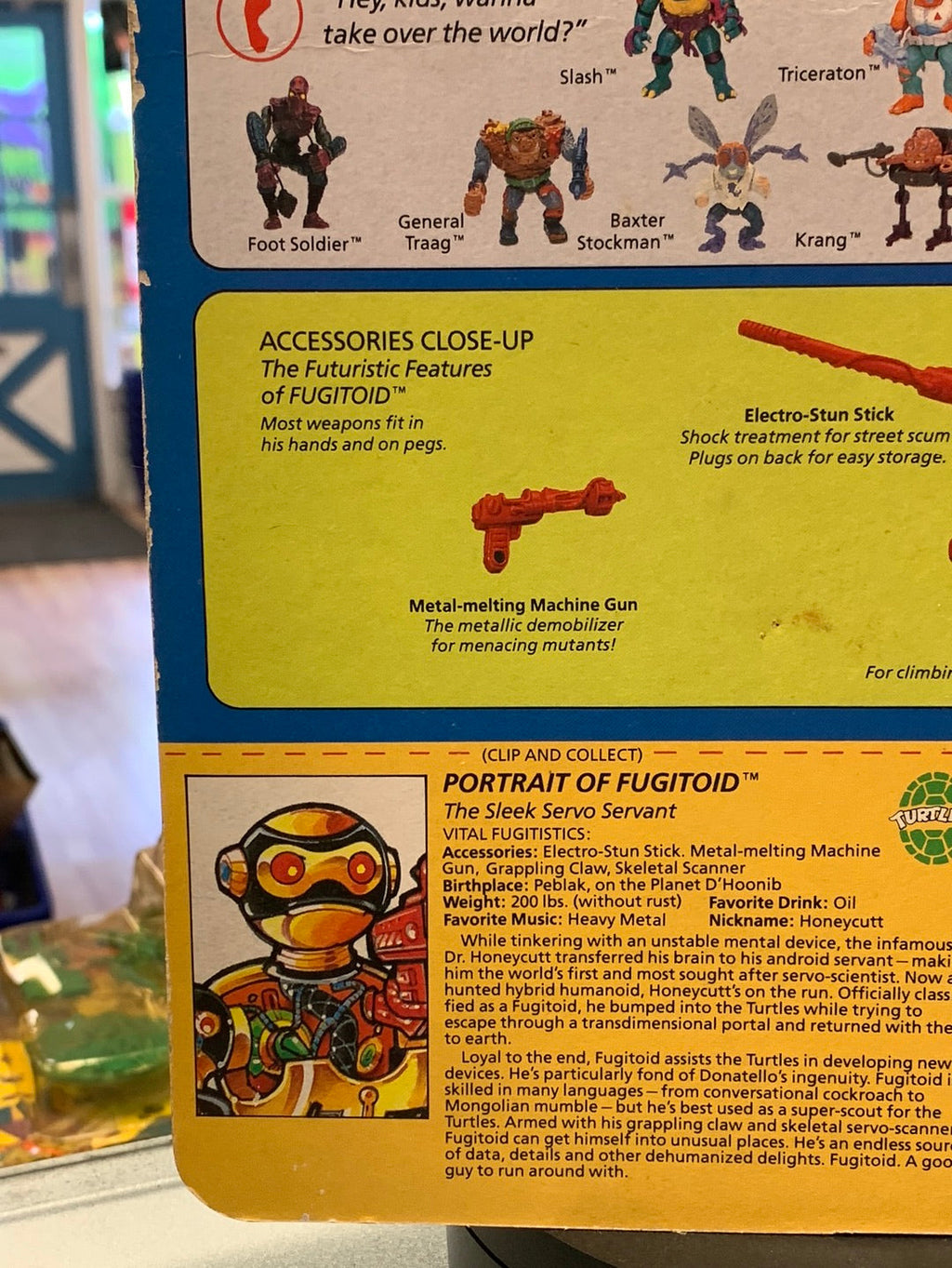 Fugitoid 24 Back 0089 (Vintage TMNT Ninja Turtles, Playmates) Sealed product image 13, provided for visual reference and