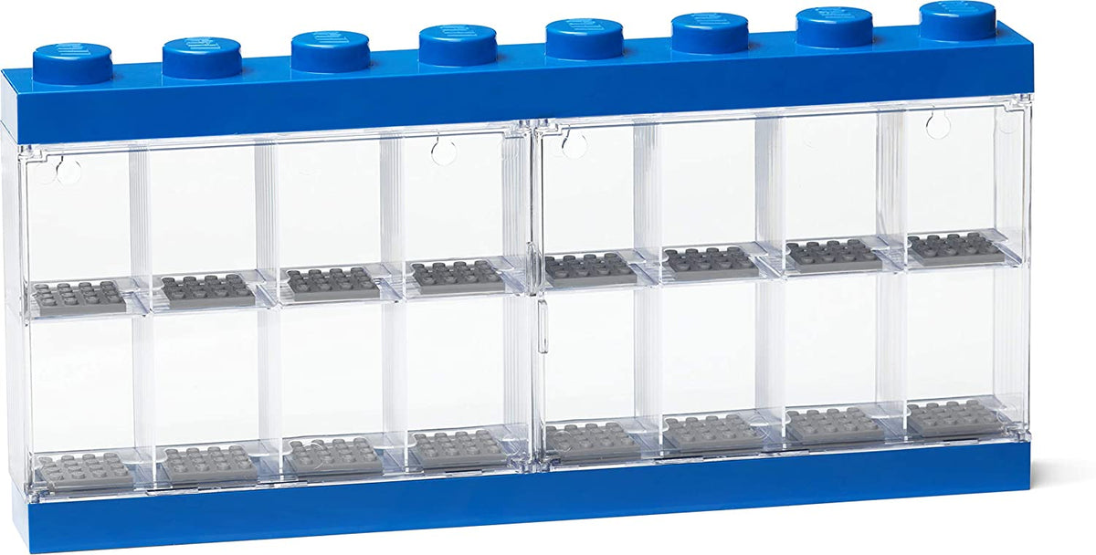 40660005 LEGO Minifigure Display Case 16 Blue product image 1, provided for visual reference and product detail review