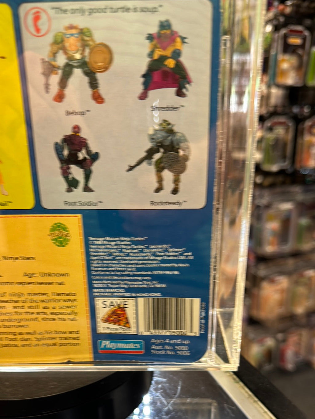 Splinter 10 Back Hard Head (Vintage TMNT Ninja Turtles, Playmates) *CAS Graded 80+* product image 10, provided for visual