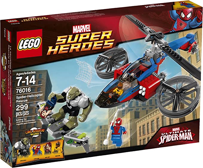 76016 Superheroes Spider-Helicopter Rescue (Retired) (Certified Complete) product image 1, provided for visual reference and
