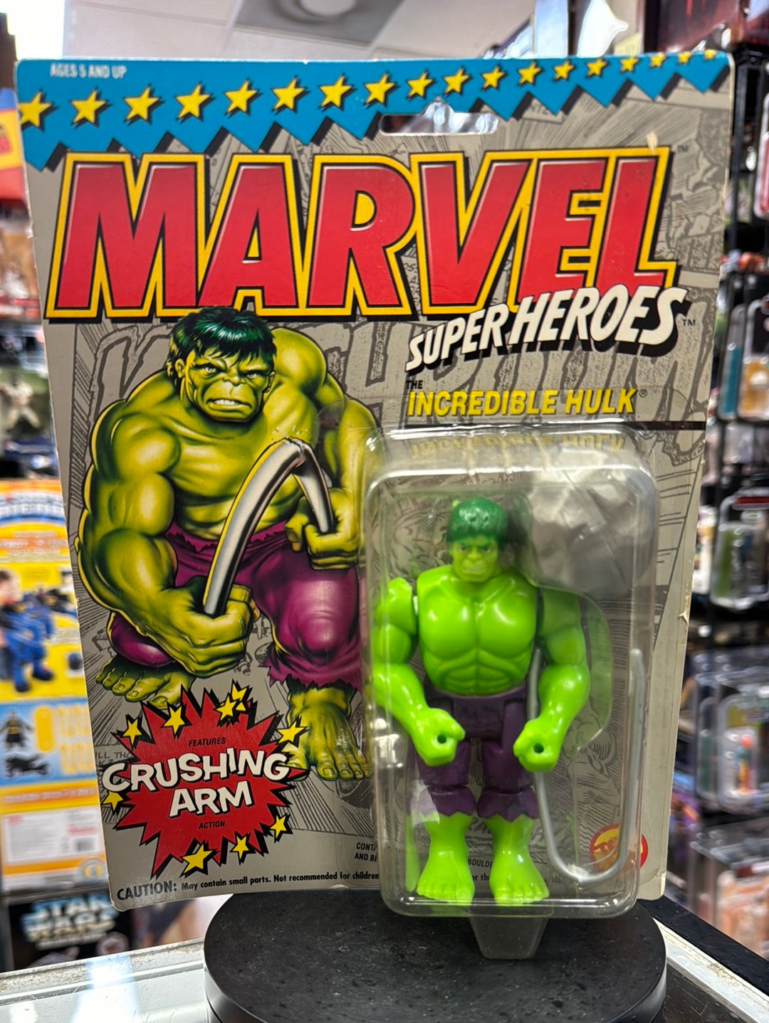 Crushing Arm Incredible Hulk (Vintage Marvel Superheroes, ToyBiz) Sealed product image 1, provided for visual reference and