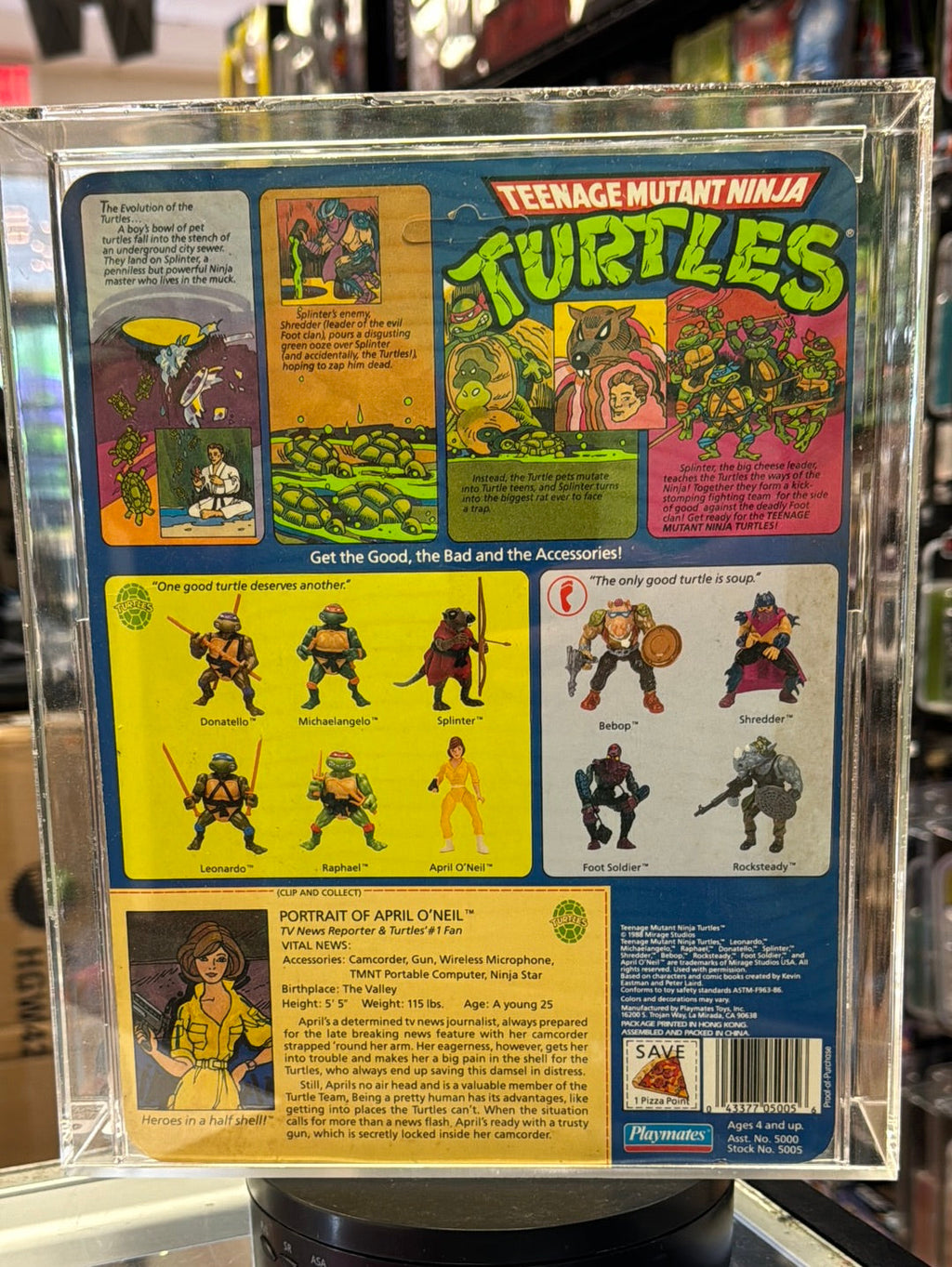 April O’Neil 10 Back No Press (Vintage TMNT Ninja Turtles, Playmates) *CAS Graded 80* product image 14, provided for visual