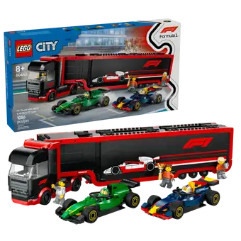 60445 F1® Truck with RB20 & AMR24 F1® Cars product image 1, provided for visual reference and product detail review