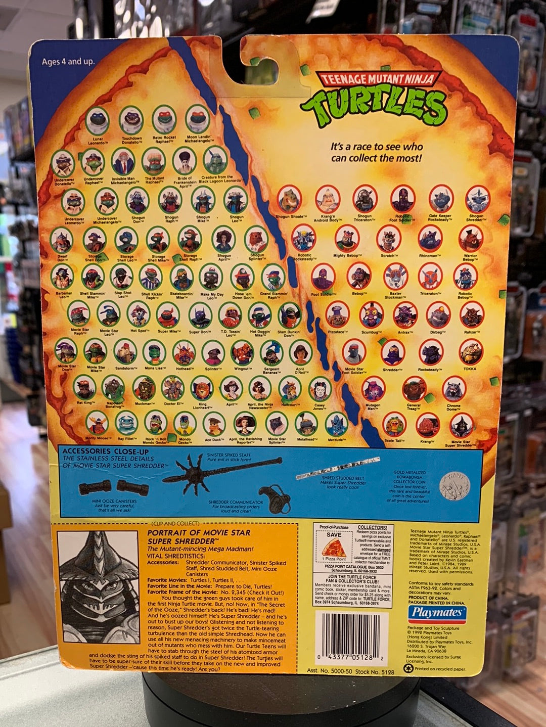 Super Shredder with Coin 0103 (Vintage TMNT Ninja Turtles, Playmates) Sealed product image 10, provided for visual reference