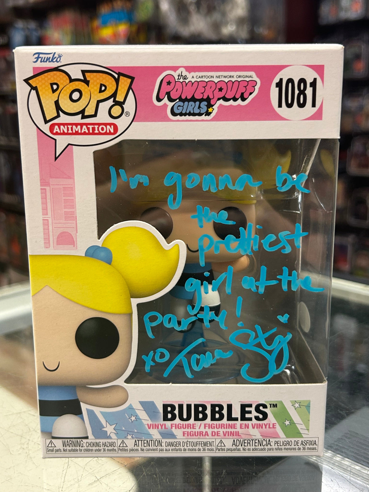 Bubbles signed by Tara Strong (Funko, Powerpuff girls) *JSA* product image 1, provided for visual reference and product