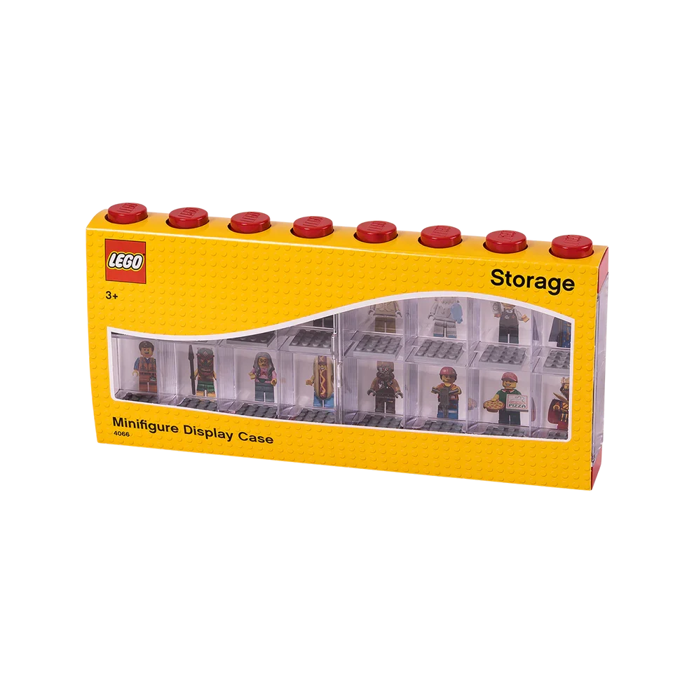 40660601 LEGO Minifigure Display Case 16 Red product image 1, provided for visual reference and product detail review