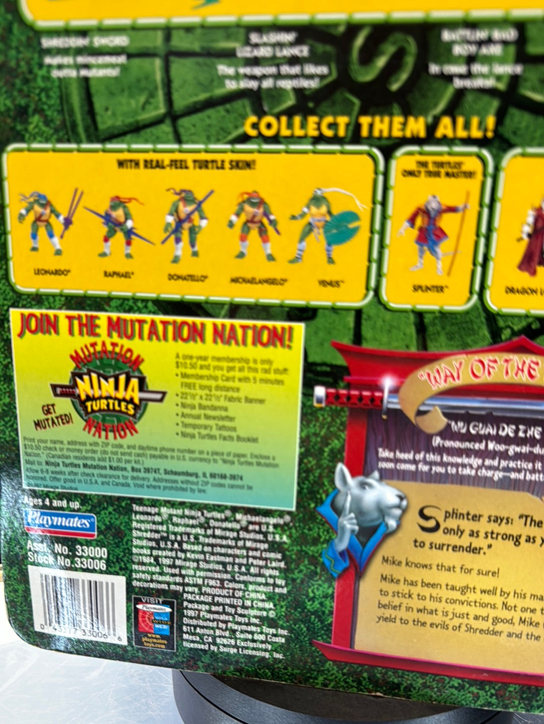 Shredder Next Mutation (Vintage TMNT NInja Turtles, Playmates) Sealed product image 19, provided for visual reference and