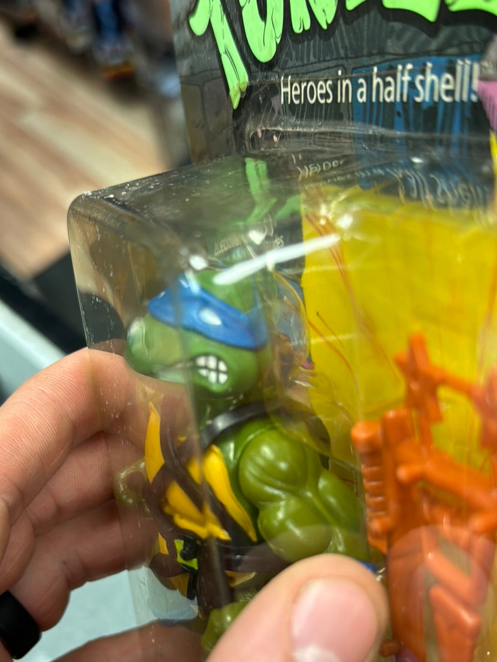 Soft Head 10 Back Leonardo 0118 (Vintage TMNT Ninja Turtles, Playmates) Sealed product image 18, provided for visual