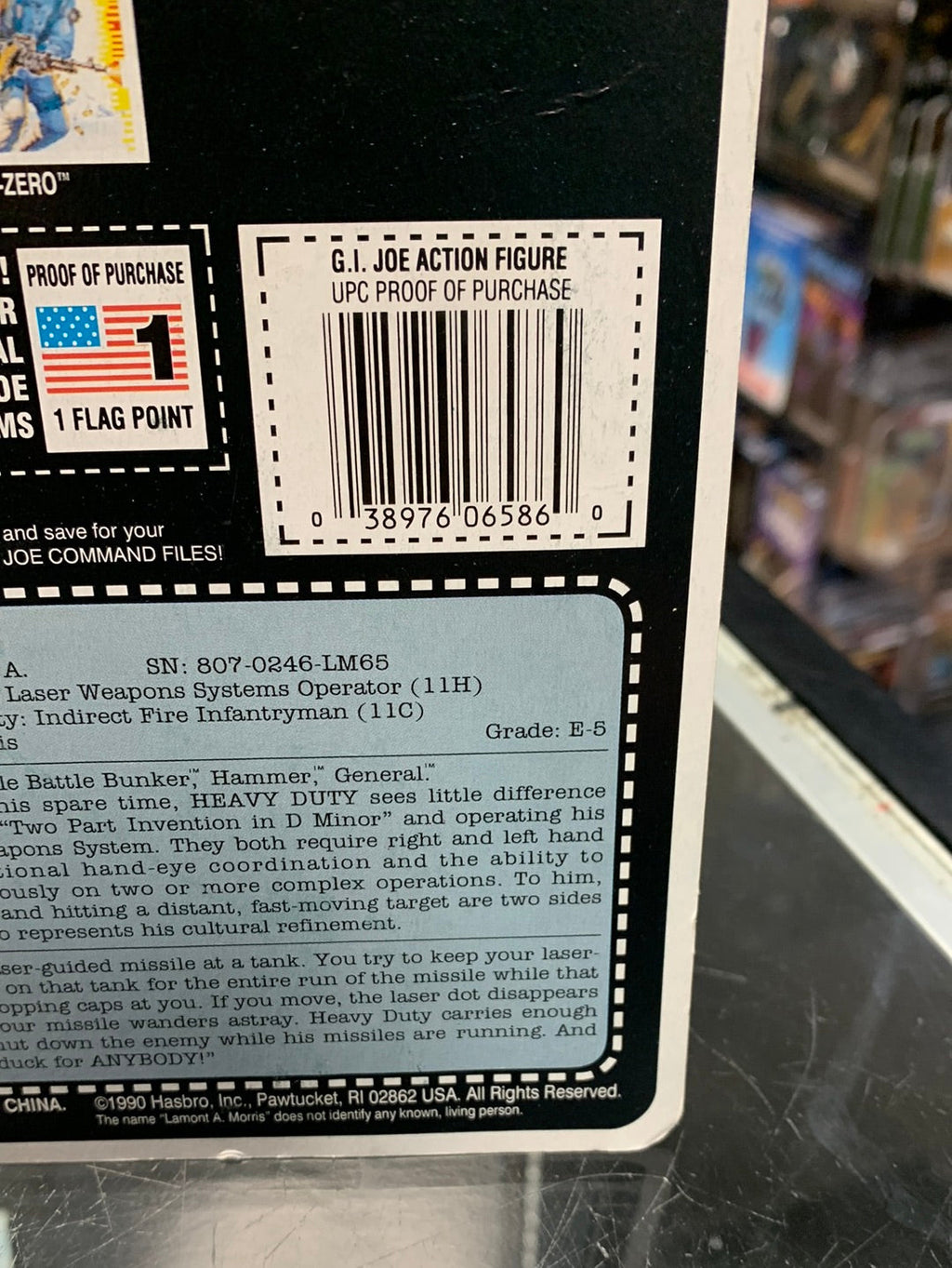 Heavy Duty Ordance Trooper (Vintage GI Joe, Hasbro) Sealed product image 9, provided for visual reference and product detail