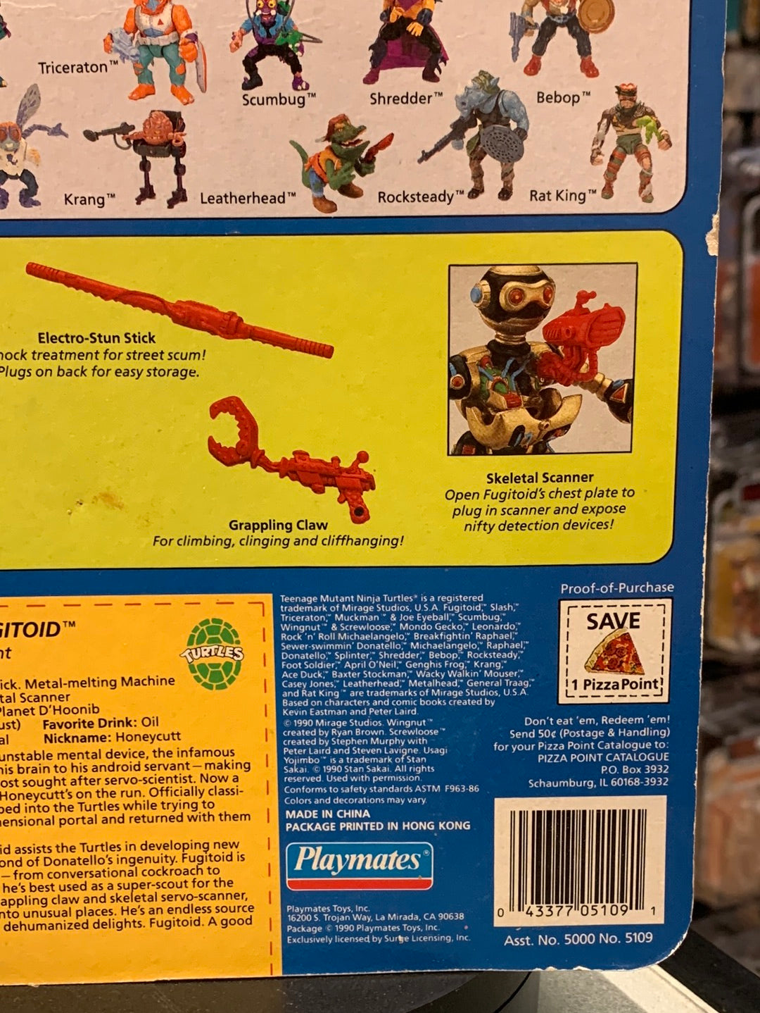 Fugitoid 24 Back 0089 (Vintage TMNT Ninja Turtles, Playmates) Sealed product image 12, provided for visual reference and