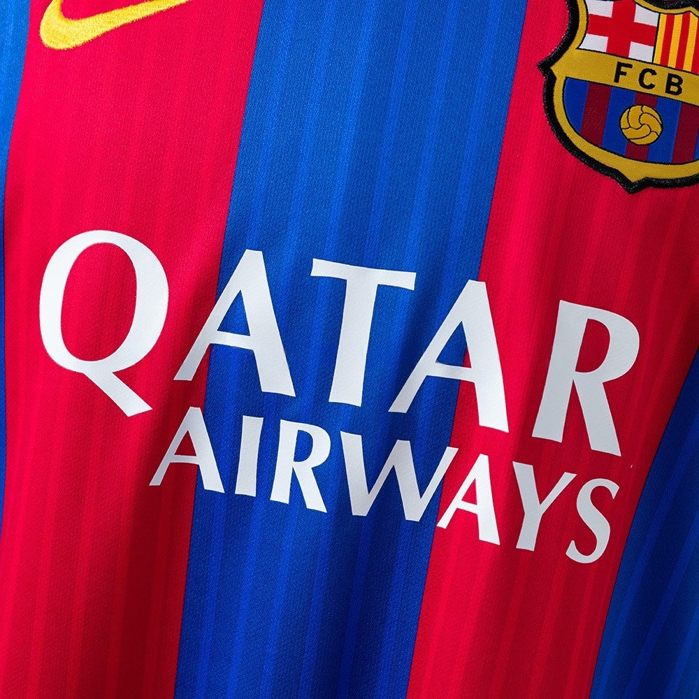 Barcelona Jersey 2016/17 Home Retro Football Kit Long product image 6