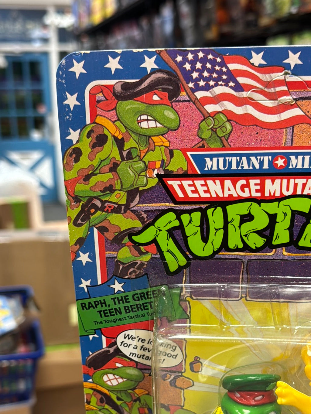 Raph the Green Beret 0124 (Vintage TMNT Ninja Turtles, Playmates) Sealed product image 4, provided for visual reference and